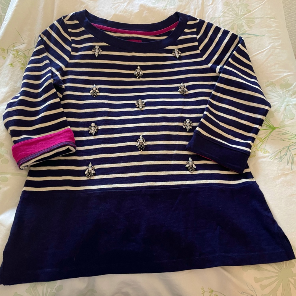 Bejeweled Joules Striped Tunic
